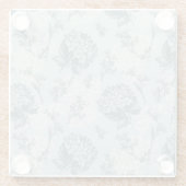 ガマズミ属の花が付いているレトロの花パターン ガラスコースター (裏面)