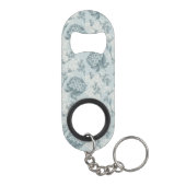 ガマズミ属の花が付いているレトロの花パターン キーホルダー栓抜き (裏面)