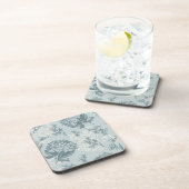 ガマズミ属の花が付いているレトロの花パターン コースター (右側)