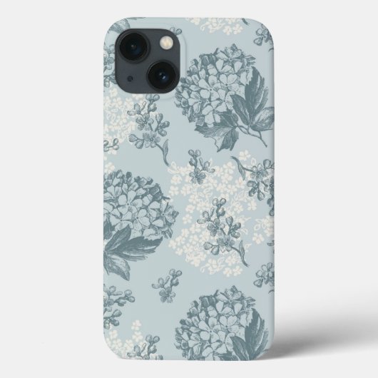 ガマズミ属の花が付いているレトロの花パターン Case-Mate iPhoneケース (裏面)