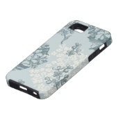 ガマズミ属の花が付いているレトロの花パターン Case-Mate iPhoneケース (下部)