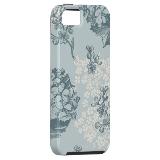 ガマズミ属の花が付いているレトロの花パターン Case-Mate iPhoneケース (裏面/右)