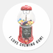 ガムが大好き ラウンドシール (正面)