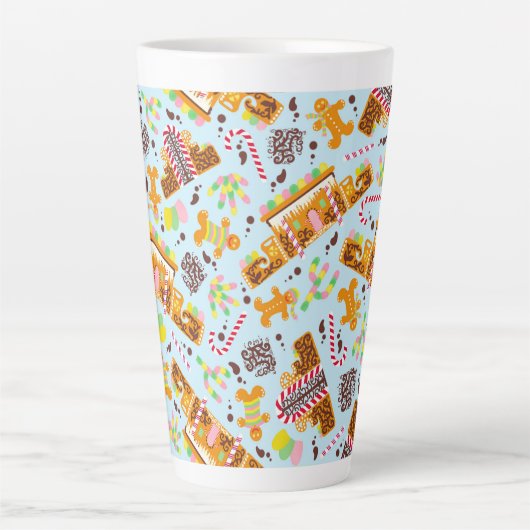 ガムのしずくを使ったアドビ歯肉ブレッドハウス カフェラテマグ (正面)