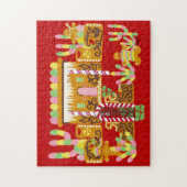 ガムのしずくを使ったアドビ歯肉ブレッドハウス ジグソーパズル (縦)