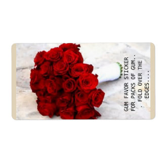 ガムのパックのためのあなたのイメージを追加するガムの好意ステッカー ラベル