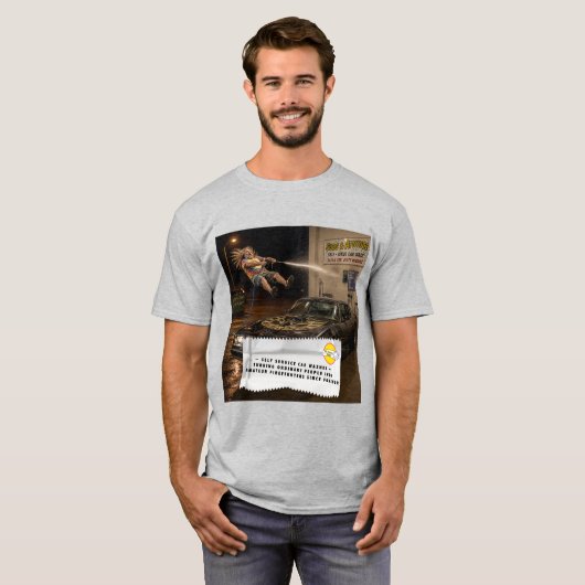 ガムの包み紙ジョークカーウォッシュTシャツ Tシャツ (正面フル)