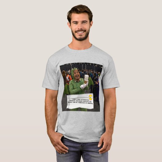 ガムの包み紙ジョーク コミコンTシャツ Tシャツ (正面フル)