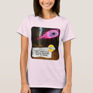 ガムの包み紙ジョーク ディスクゴルフ Tシャツ