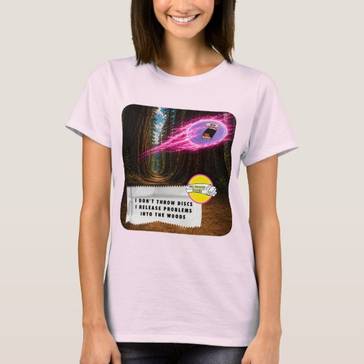 ガムの包み紙ジョーク ディスクゴルフ Tシャツ (正面)