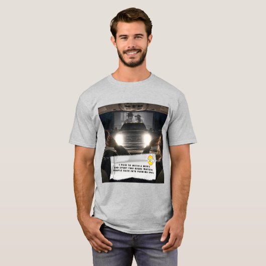 ガムの包み紙ジョーク ドライブインシアター Tシャツ (正面フル)
