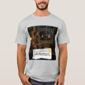 ガムの包み紙ジョーク ロボット芝刈り機Tシャツ Tシャツ (正面)