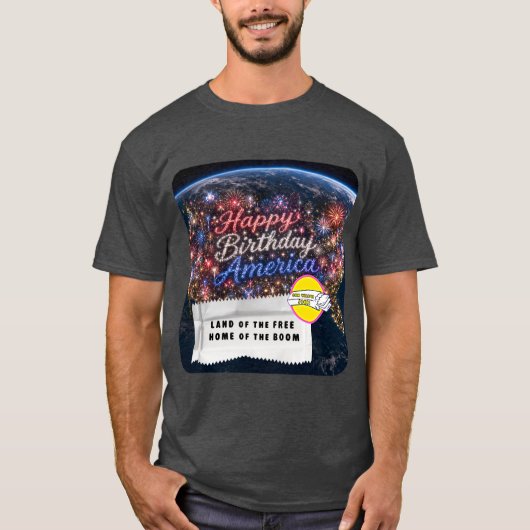 ガムの包み紙ジョーク 7月4日 Tシャツ (正面)