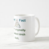 ガムはもともと樺の木樹皮を含んだ – 食品ファクト コーヒーマグカップ (正面右)