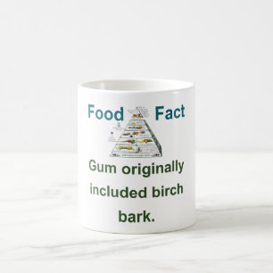 ガムはもともと樺の木樹皮を含んだ – 食品ファクト コーヒーマグカップ