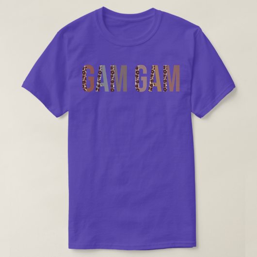 ガムガムヒョウ印刷ママかわいいママの日おもしろいGr Tシャツ (デザイン正面)