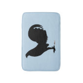 ガムコックのルースターシルエット バスマット (正面縦)