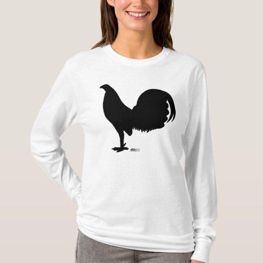 ガムコックのルースターシルエット Tシャツ (正面)