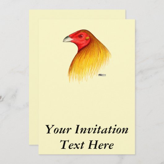 ガムコック吹き替え 招待状 (正面/裏面)