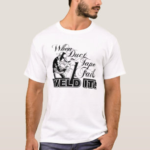 ガムテープが溶接をそれ白人のTシャツの人失敗する時 Tシャツ