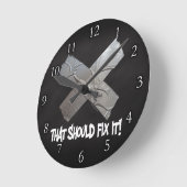 ガムテープはそれを固定するべきです ラウンド壁時計 (傾斜)