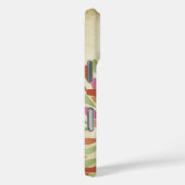 ガムドロッモダンプフラワーピンクオレンジモノグラム Case-Mate iPhoneケース (裏面 / 右)