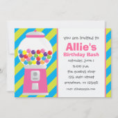 ガムボストライプのール機招待状 招待状 (正面)