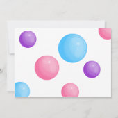 ガムボールマシンキャンディパーティーガール誕生日 招待状 (裏面)