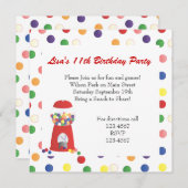 ガムボールマシン 招待状 (正面/裏面)