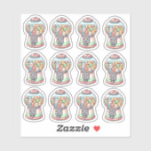 ガムボールマシン, 水彩画, ユニーク, カラフル シール (シート)
