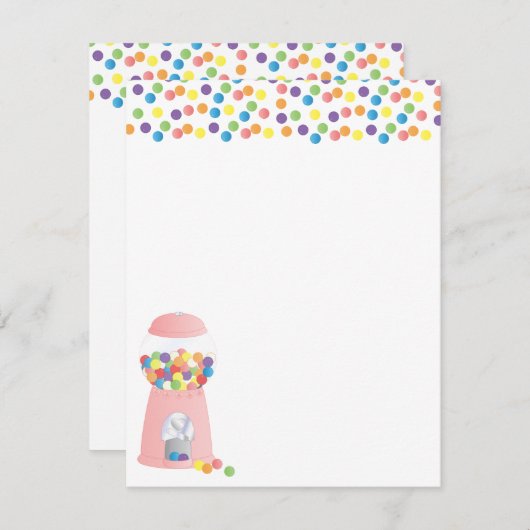 ガムボール機 招待状 (正面/裏面)