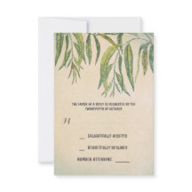 ガムラッ離れクな屋外ウェディングRSVPカード