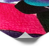 ガム葉ユーカリ水彩画 ポスター (角)