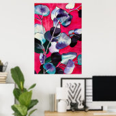 ガム葉ユーカリ水彩画 ポスター (ホームオフィス)