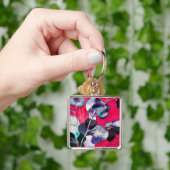 ガム葉水彩画 キーホルダー (手)