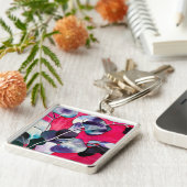 ガム葉水彩画 キーホルダー (側面)