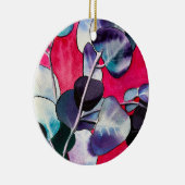 ガム葉水彩画 セラミックオーナメント (右)