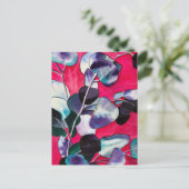 ガム葉水彩画 ポストカード (スタンド正面)