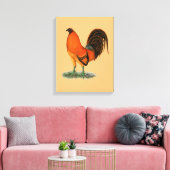 ガメコックジンジャーレッドルースター キャンバスプリント (インサイチュ (リビング))