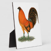 ガメコックジンジャーレッドルースター フォトプラーク (側面)