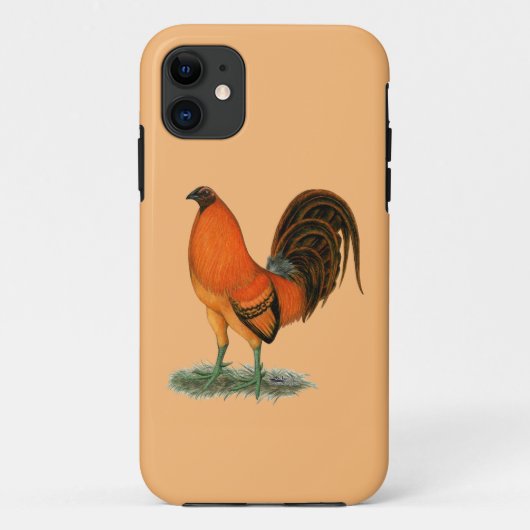 ガメコックジンジャーレッドルースター Case-Mate iPhoneケース (裏面)