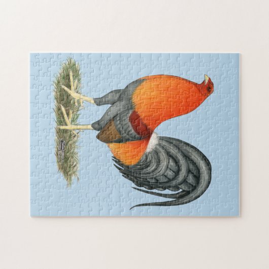 ガメコックブルーレッドルースター ジグソーパズル (横)