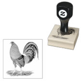 ガメコックブルーレッドルースター ラバースタンプ (押印)