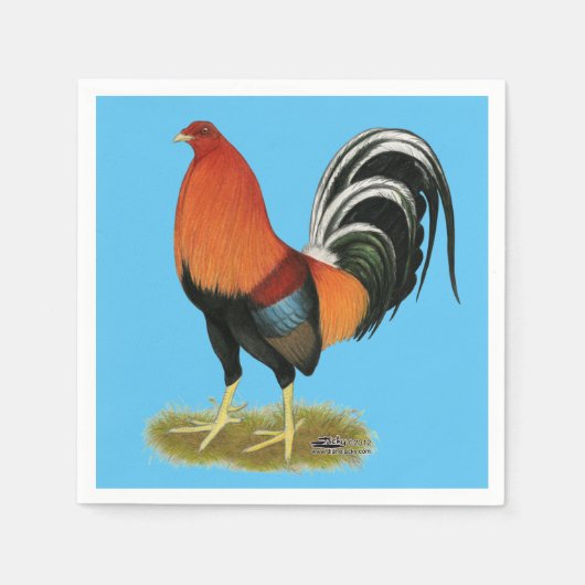 ガメコックホエーンルースター スタンダードカクテルナプキン (正面)