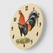 ガメコックホエーンルースター ラージ壁時計 (傾斜)
