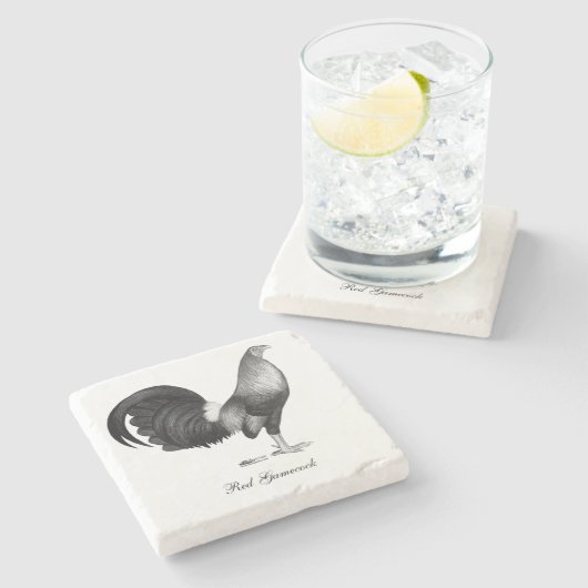 ガメコックレッドハッチ ストーンコースター (横)