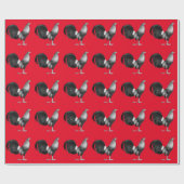 ガメコックレッドハッチ ラッピングペーパー (フラット)