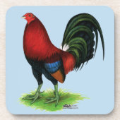 ガメコック：濃い赤 コースター (正面)