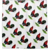 ガメコック:濃い赤 シャワーカーテン (正面)