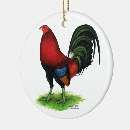 ガメコック:濃い赤 セラミックオーナメント (左)